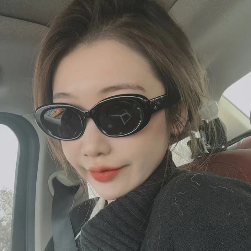 Wholesale Oval Frame Galaxy Star Y2K Women's PC Sunglasses